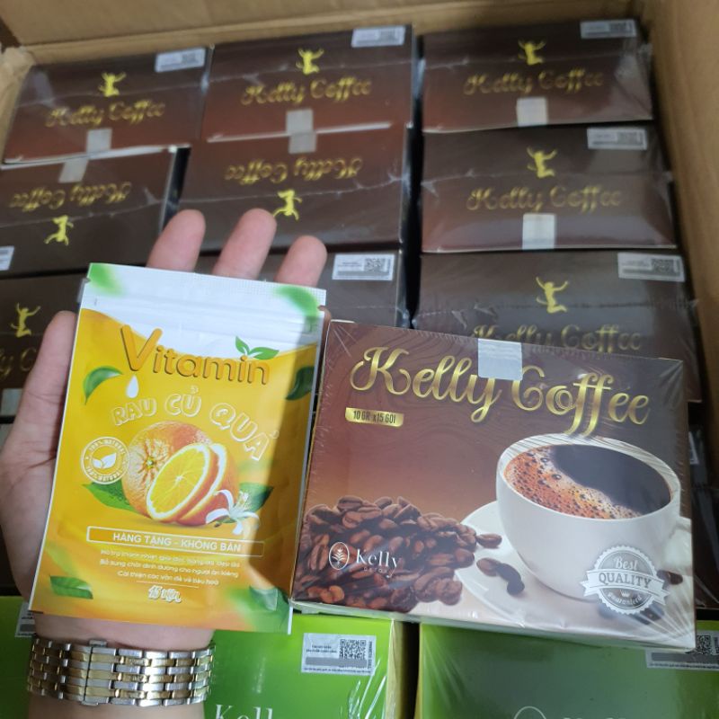 Kelly Detox Coffee (15 gói) - Cà Phê Hòa Tan Thơm Ngon Hỗ Trợ Giảm Cân Nhanh Mẫu Mới 2023 , Lấy Lại Vóc Dáng Thon Thả 