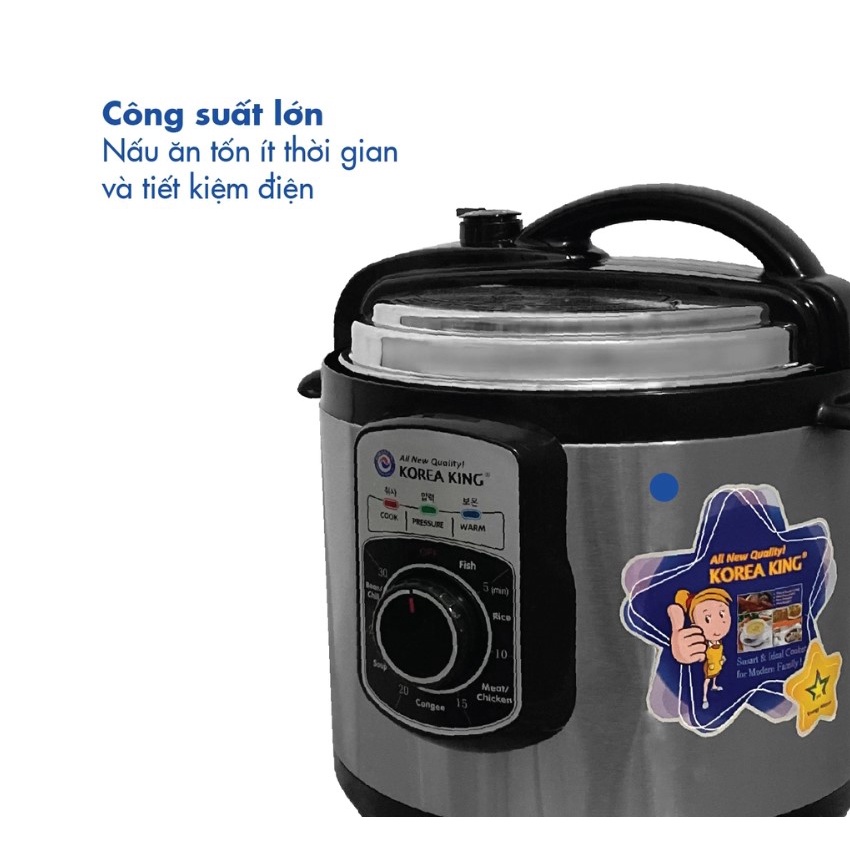 Nồi áp suất Korea King PEPC-60STSN - Hàng Chính hãng