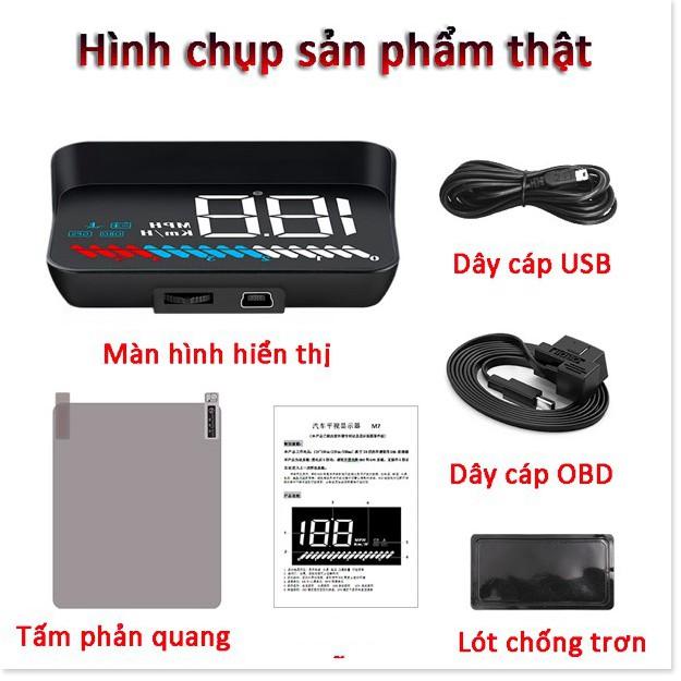 Thiết bị hiển thị tốc độ trên kính lái ô tô HUD FULL OPTION OBD2