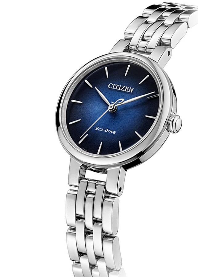 Đồng Hồ Nữ Citizen Eco-Drive Dây Thép Không Gỉ EM0990-81L - Mặt Xanh (Sapphire)