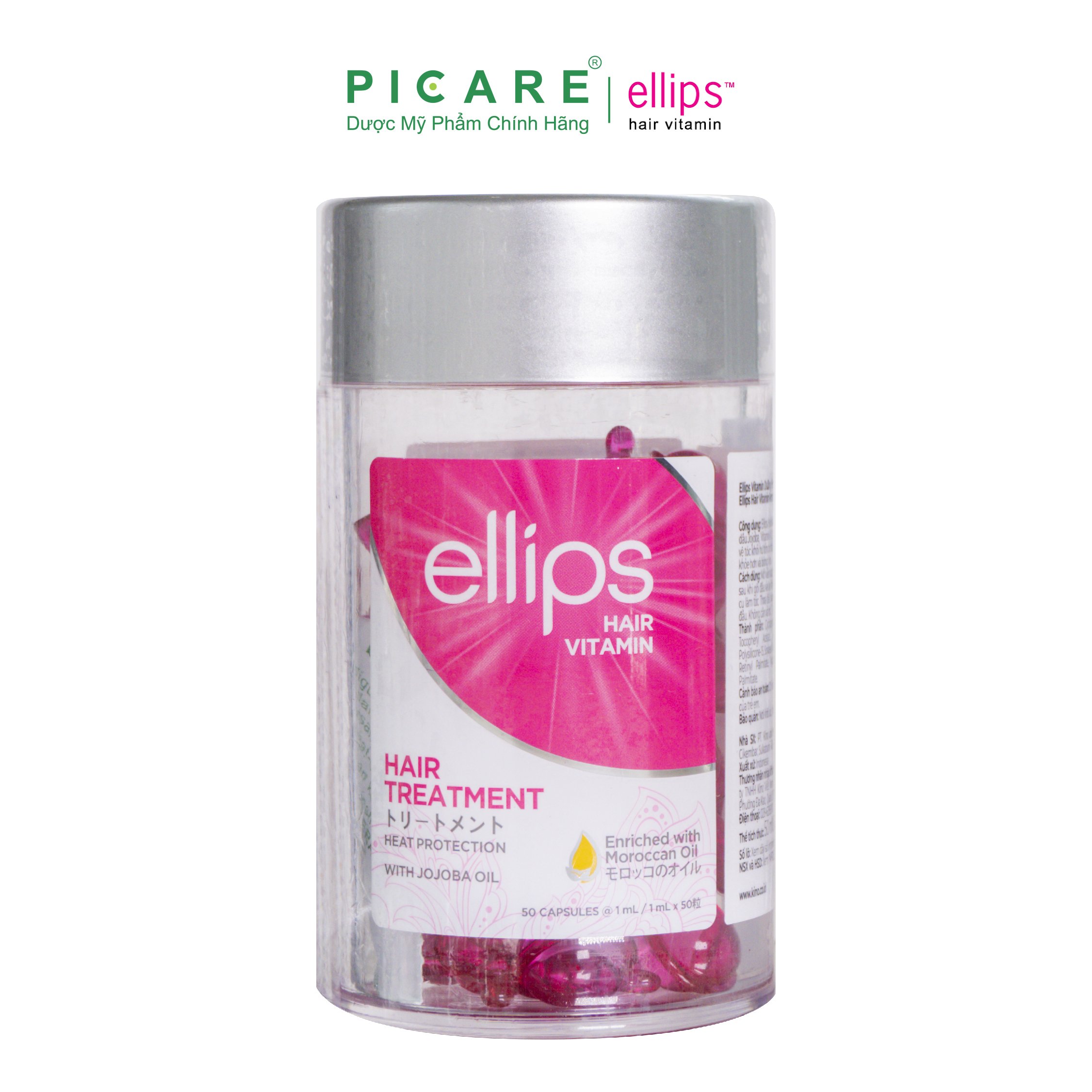 Viên Serum Dưỡng Tóc Ellips Hair Vitamin Giúp Phục Hồi Tóc, Nuôi Dưỡng Tóc Óng Mượt (Lọ 50 Viên