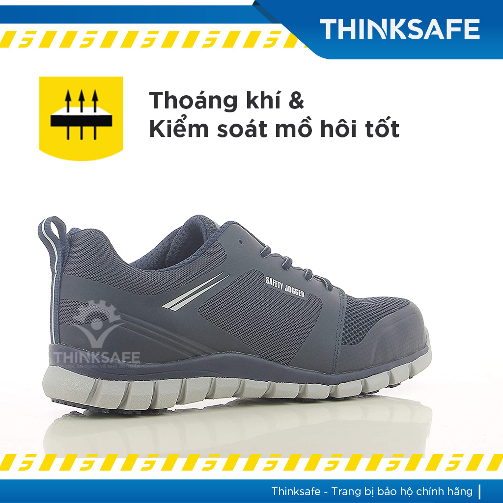 Giày bảo hộ lao động Safety Jogger Ligero S1P đệm khí nâng đỡ gót, chống đinh, chống trơn, chống tĩnh điện - Thinksafe