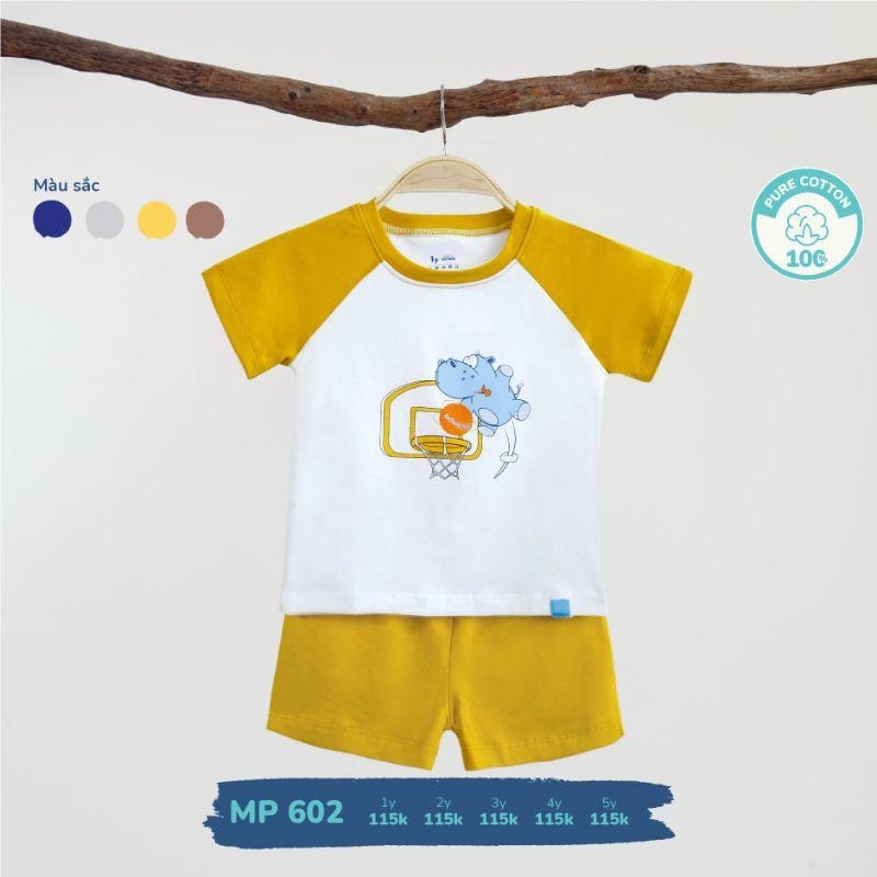 Bộ cộc tay cotton organic