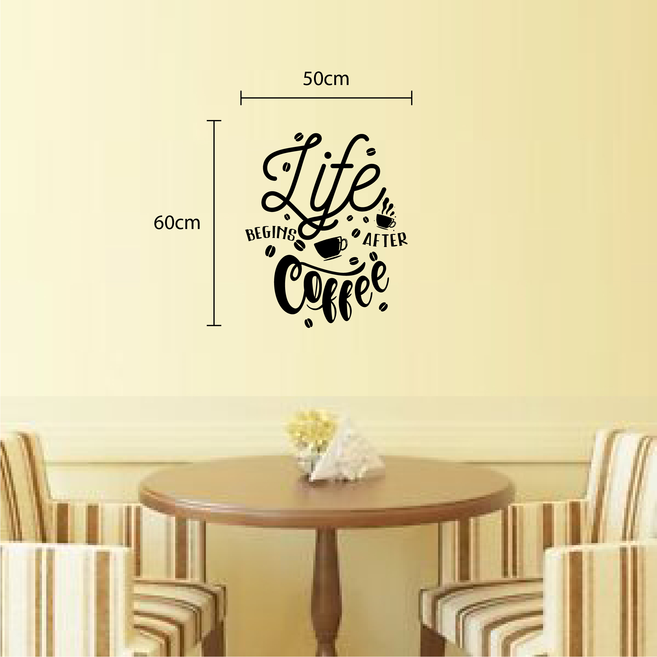 Decal trang trí quán số 1