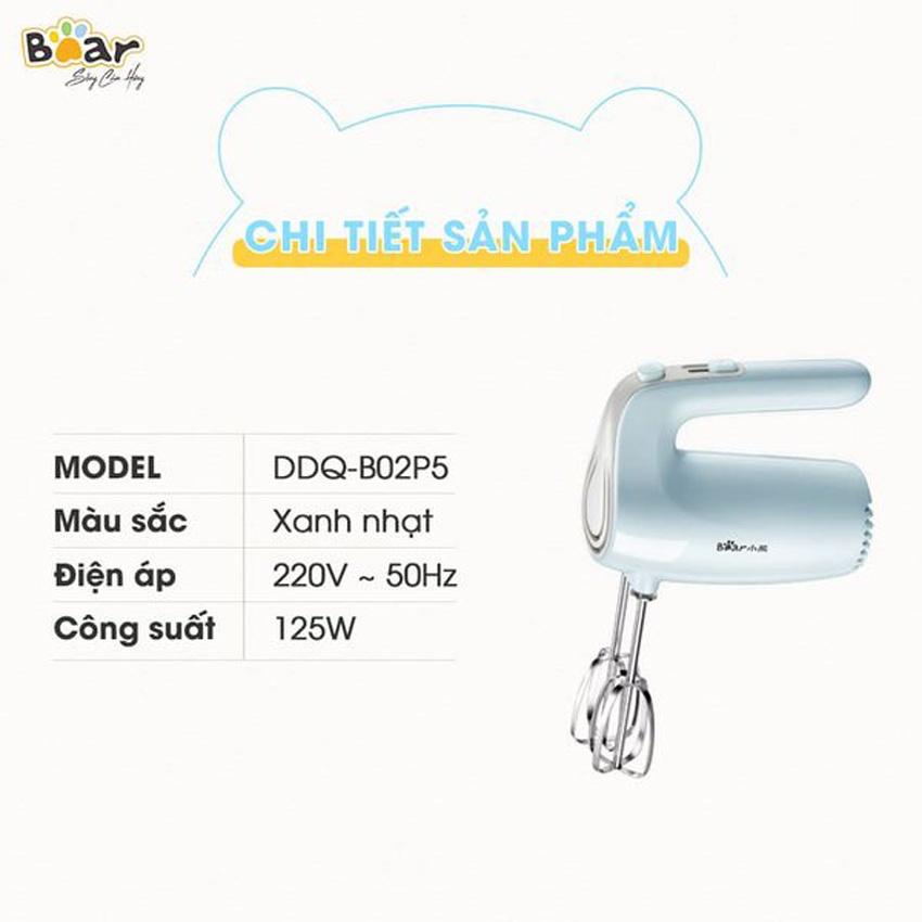 Máy đánh trứng trộn bột cầm tay Bear, 10 tốc độ, CS 300W, Anh Lam Store - Hàng nhập khẩu