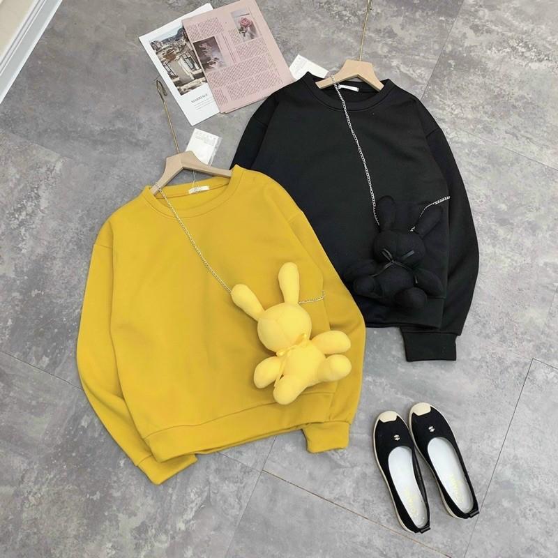 Áo sweater nỉ kèm gấu có dây đeo cực xinh hàng quảng châu cao cấp