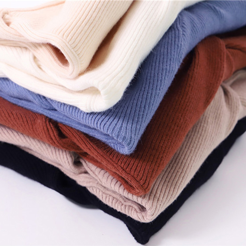 Fashion Women Winter Knit Bottoming Sweater Front Twisting Knot V Neck Long Sleeve Solid Color Slim Knitwear Pullover