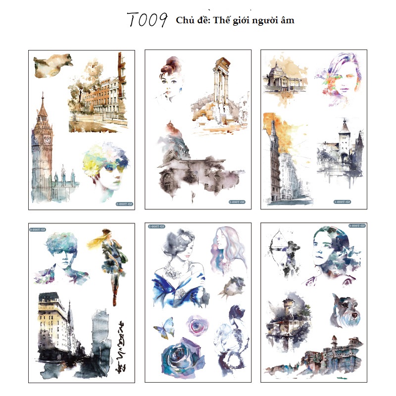 Sticker trang trí sổ, giấy Nhật bản - Washi Sticker