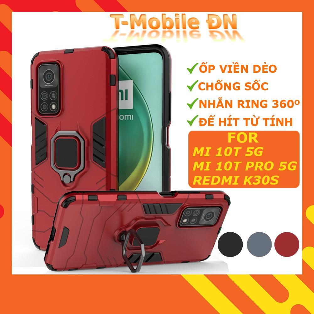 Ốp lưng cho Xiaomi Mi 10T Pro 5G Redmi K30S iron man chống sốc kèm nhẫn xoay chống xem video bảo vệ camera