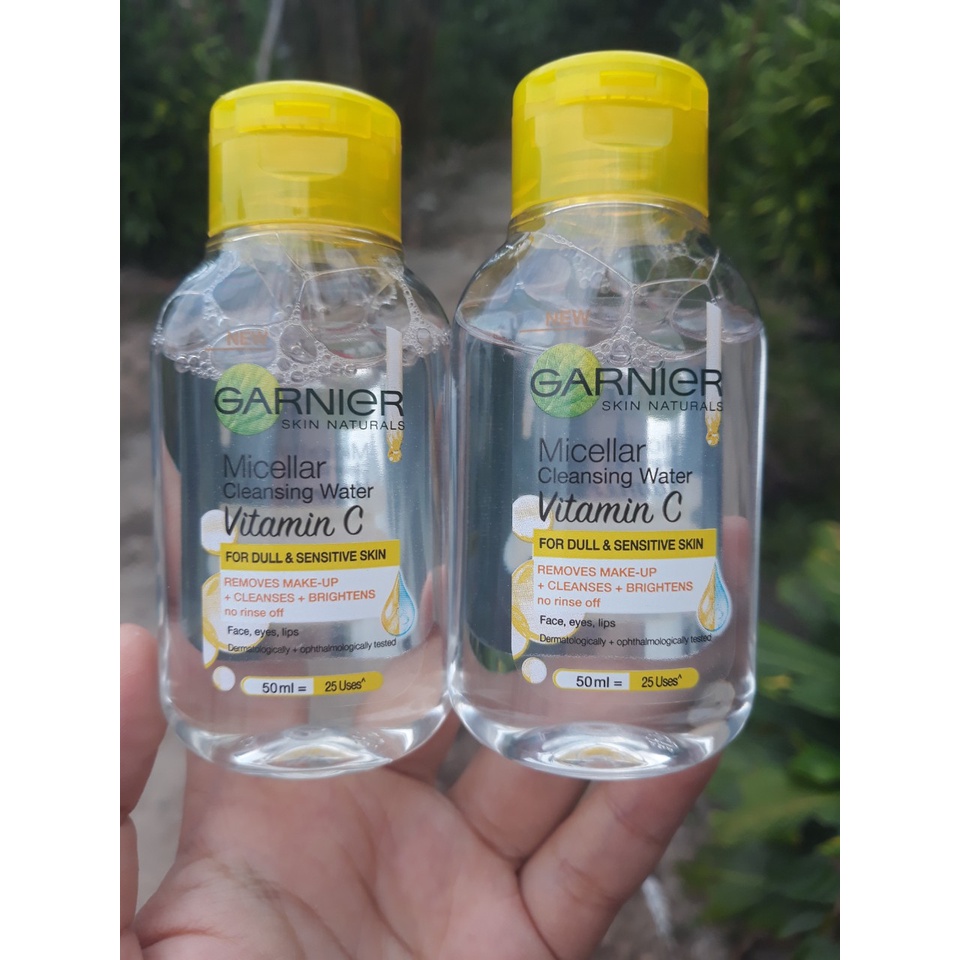Nước Tẩy Trang Garnier Micellar Water Vitamin C 50ml mini bỏ túi
