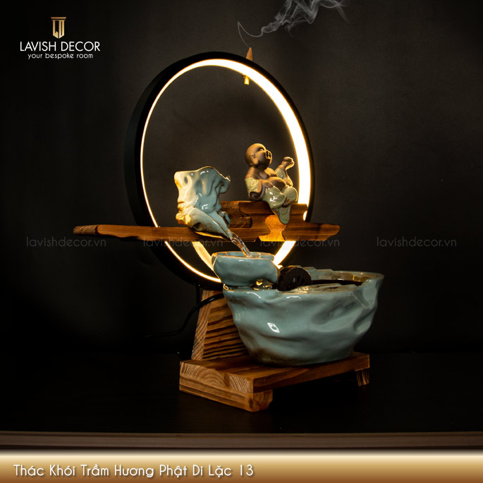 Thác Khói Trầm Hương Phật Di Lặc 13