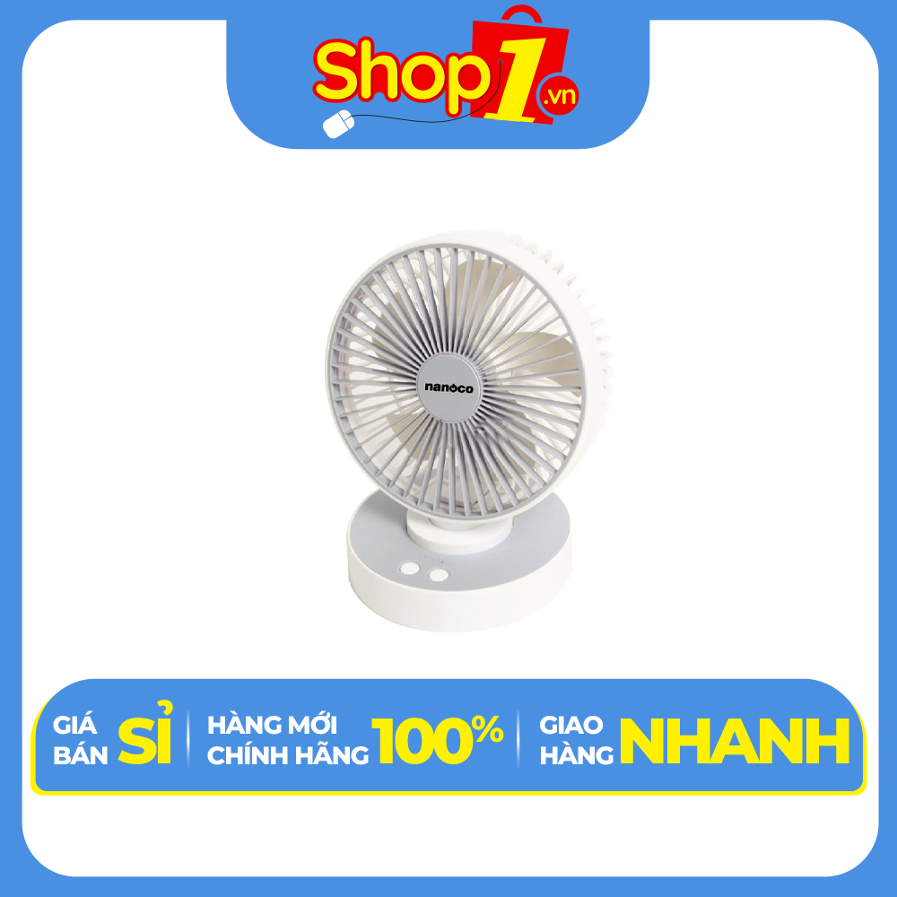Quạt sạc 6inch, màu trắng NRF6215W