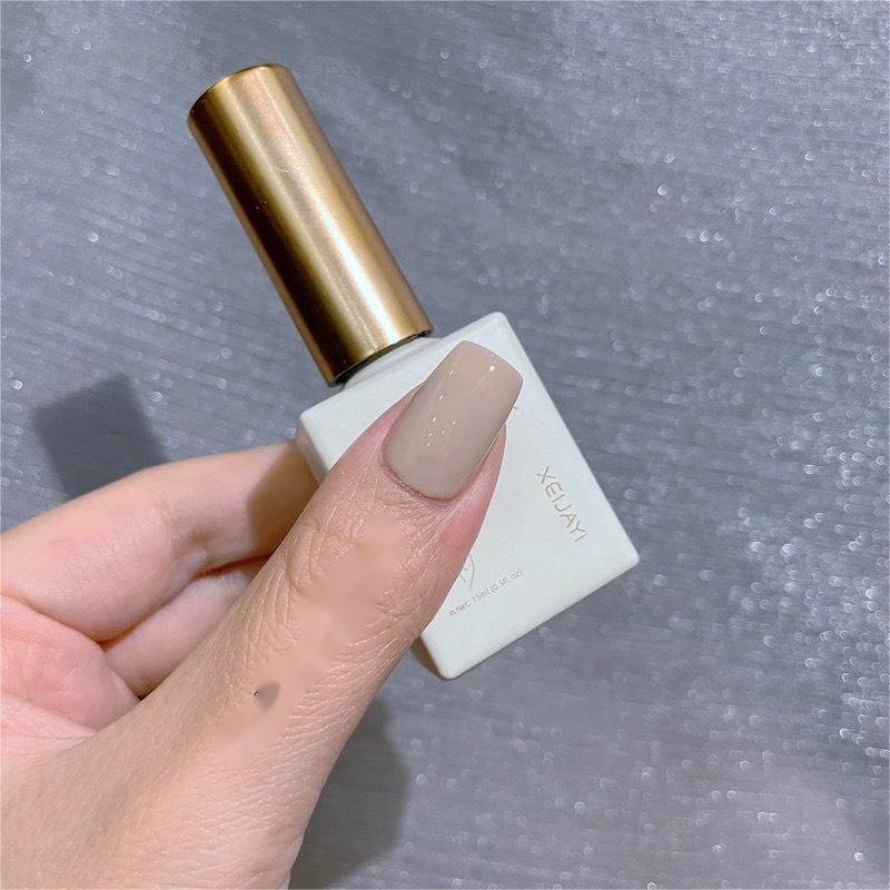 Sơn Gel Màu Nâu Ghi, Ghi Sữa 15ml XEIJAYI, Chất Gel Đậm Đặc Sánh Mịn, Bền Màu, Mùi Thơm Nhẹ, Dành Cho Thợ Làm Nail Nữ Women