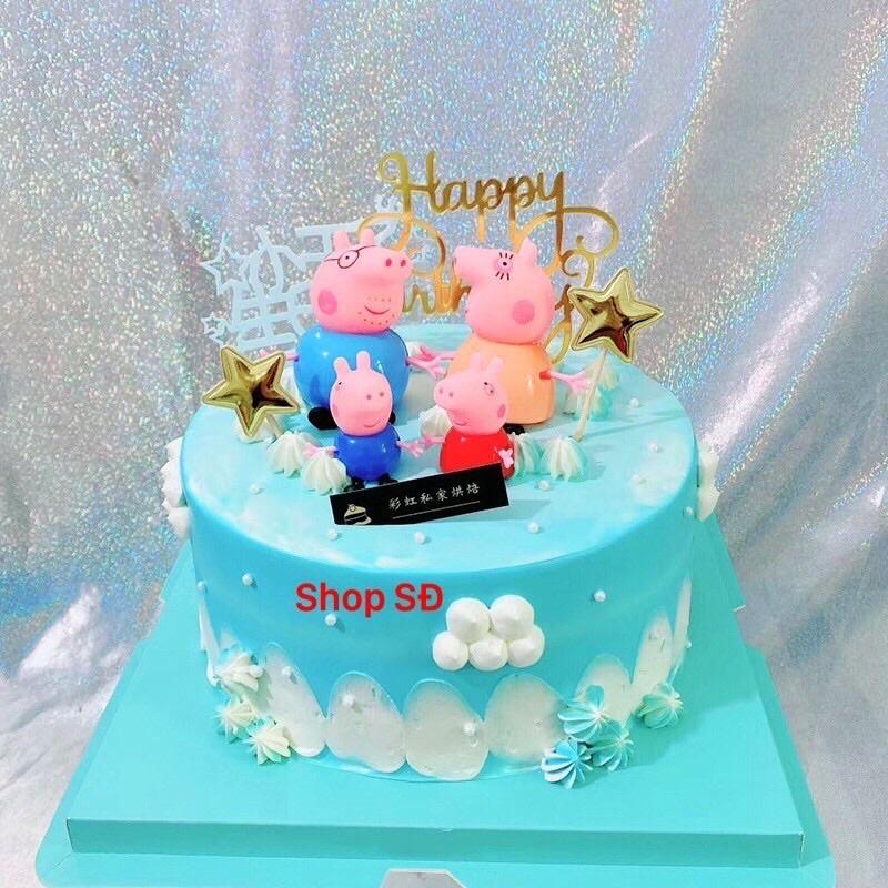 Mô hình trang trí bánh sinh Nhật - heo peppa