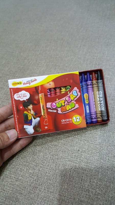 Bộ 3 Sáp Màu Colokit CR-C016 - 12 Màu