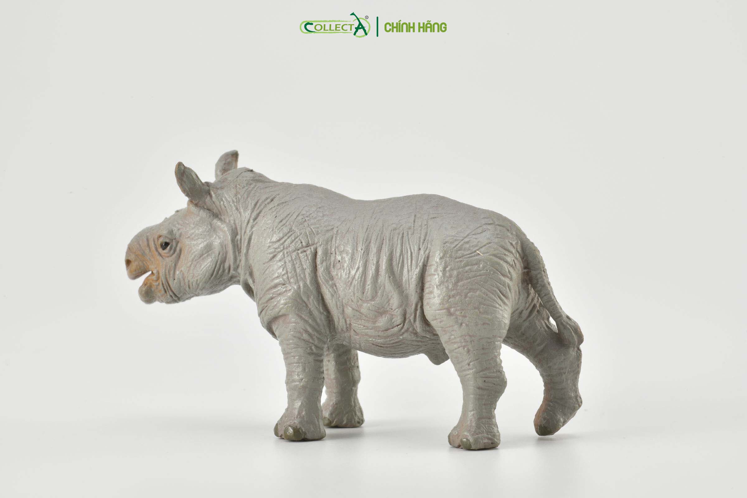 Mô hình thu nhỏ: Tê Giác Trắng con - White Rhinoceros Calf, hiệu: CollectA, mã HS 9651041[88089] -  Chất liệu an toàn cho trẻ - Hàng chính hãng