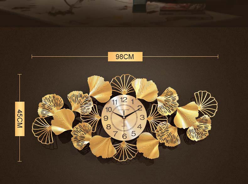Đồng hồ treo tường trang trí C5 Đồng hồ trang trí Chim Công Đồng hồ treo tường Đồng hồ khổng tước