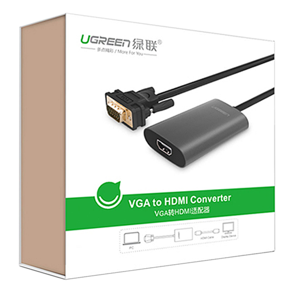 Cáp Chuyển Đổi Ugreen VGA Sang HDMI Audio - Hàng Chính Hãng