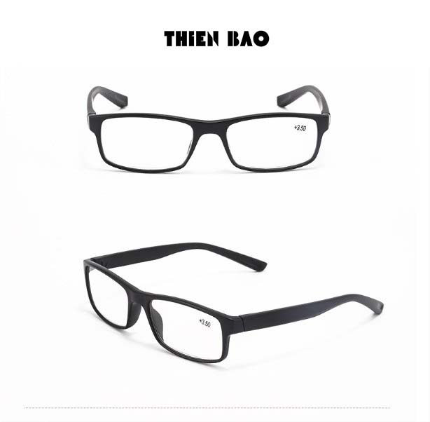 Kính lão thị , viễn thị loại cao cấp Đen Nhám cực đẹp, tròng chuẩn độ NAM NỮ Nhật bản loại I KVD034 hàng đẹp TR90