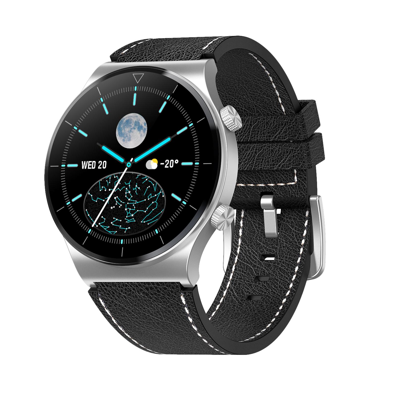 Fashion Business Music Sports Men Smartwatch Waterproof Bluetooth Call Fitness Tracker,Long Battery