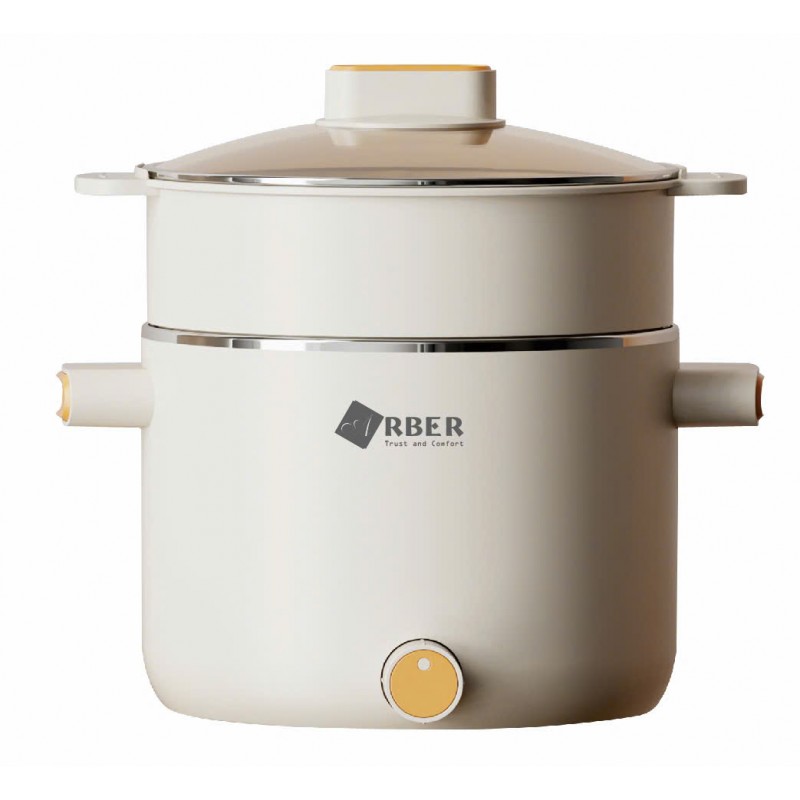 Nồi lẩu mini kèm xưng hấp Arber DN06 màu trắng Hàng chính hãng