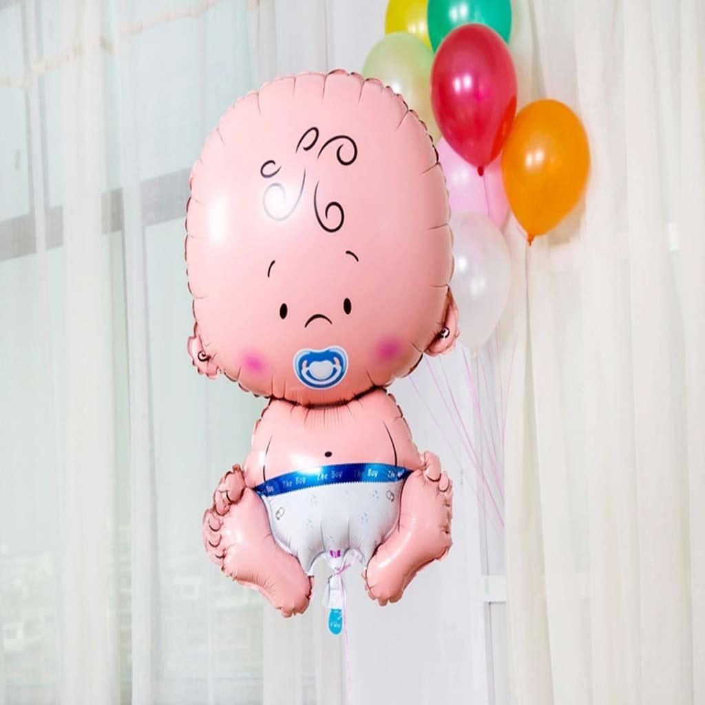 2xBaby Pacifier Doll Foil Balloon Baby Shower Christening Party Decor Blue