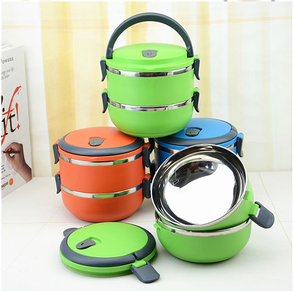 Hộp Đựng Cơm Thực Phẩm 2 Tầng 2 Lớp Có Quai Xách