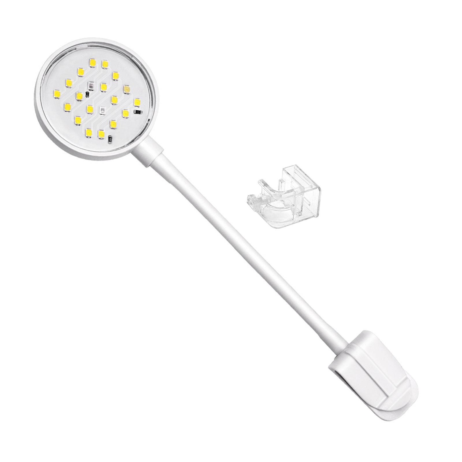 Aquarium Lamps Waterproof Planted Clip Lamp white