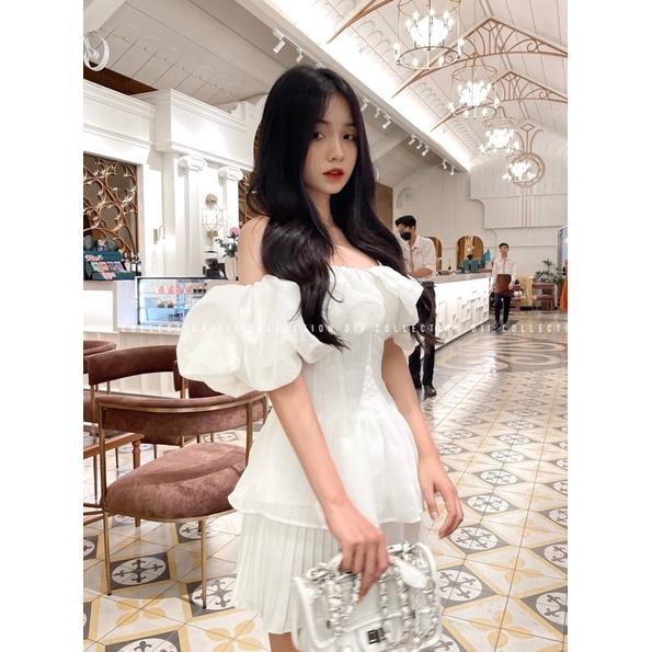 DII COLLECTION - Áo kiểu thiết kế trễ vai bồng bềnh