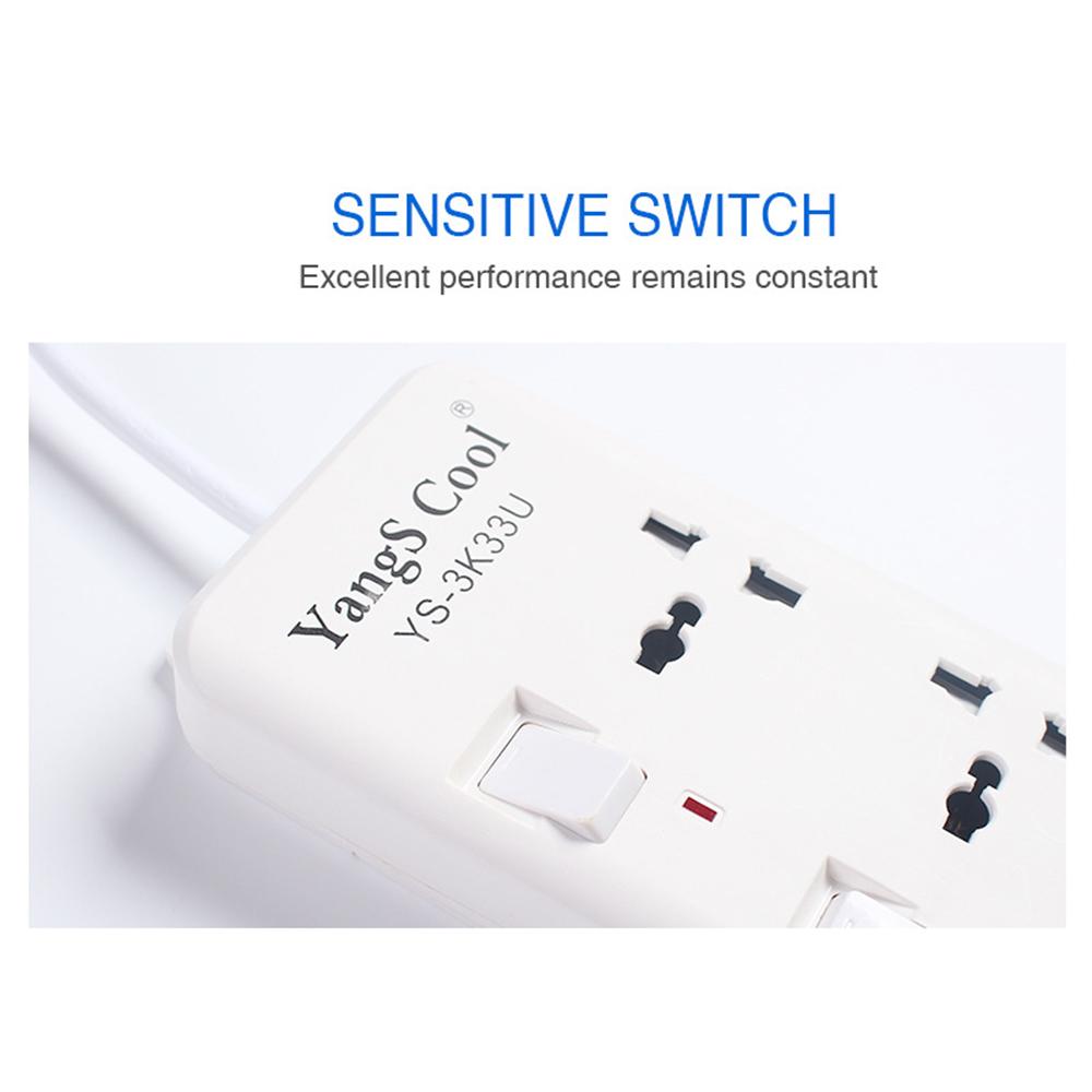 Ổ Cắm Điện Dài Đa Năng Với Cổng Usb Chuyển Mạch Riêng 250V, 10A, 3 Mét