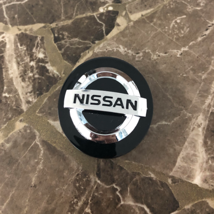 Logo chụp mâm, ốp lazang bánh xe ô tô Nissan đường kính 54mm, chất liệu nhựa ABS