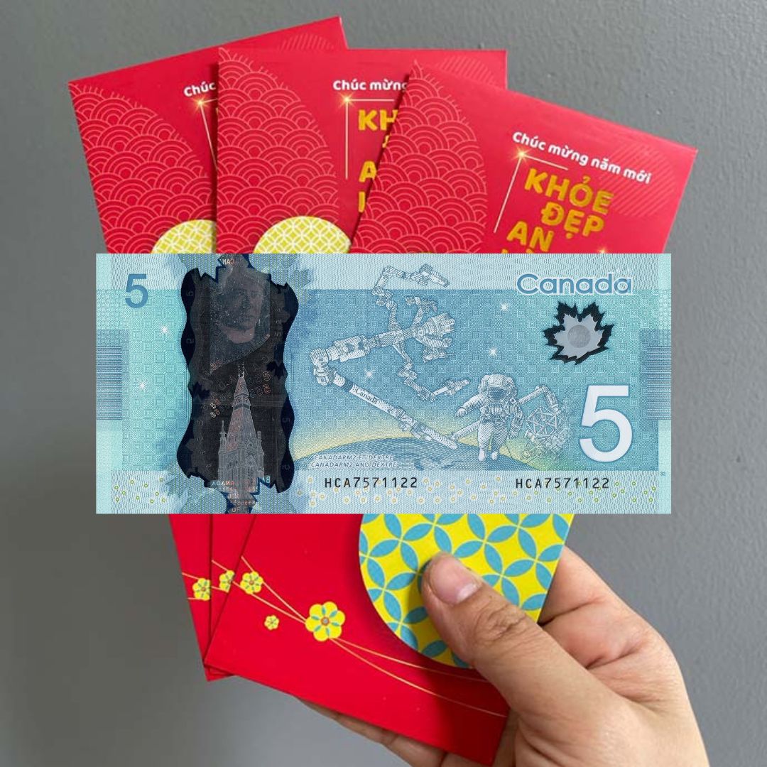 Bao lì xì Canada loại 5 poly sưu tầm, làm quà tặng
