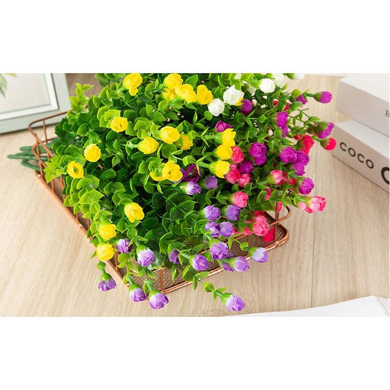 Nụ hoa hồng nhân tạo điểm bình trang trí kệ tủ, bàn trà tự nhiên giống thật decor phòng khách, phòng ngủ, nhà hàng