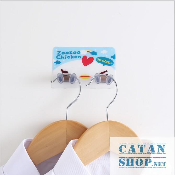 Móc Dán Tường đôi Kẹp Giữ Dây Điện, Phích Cắm Điện/ Kê Đỡ Sạc Điện Thoại - Móc Treo Đồ Đa Năng GD391-TreoDDien-DOI