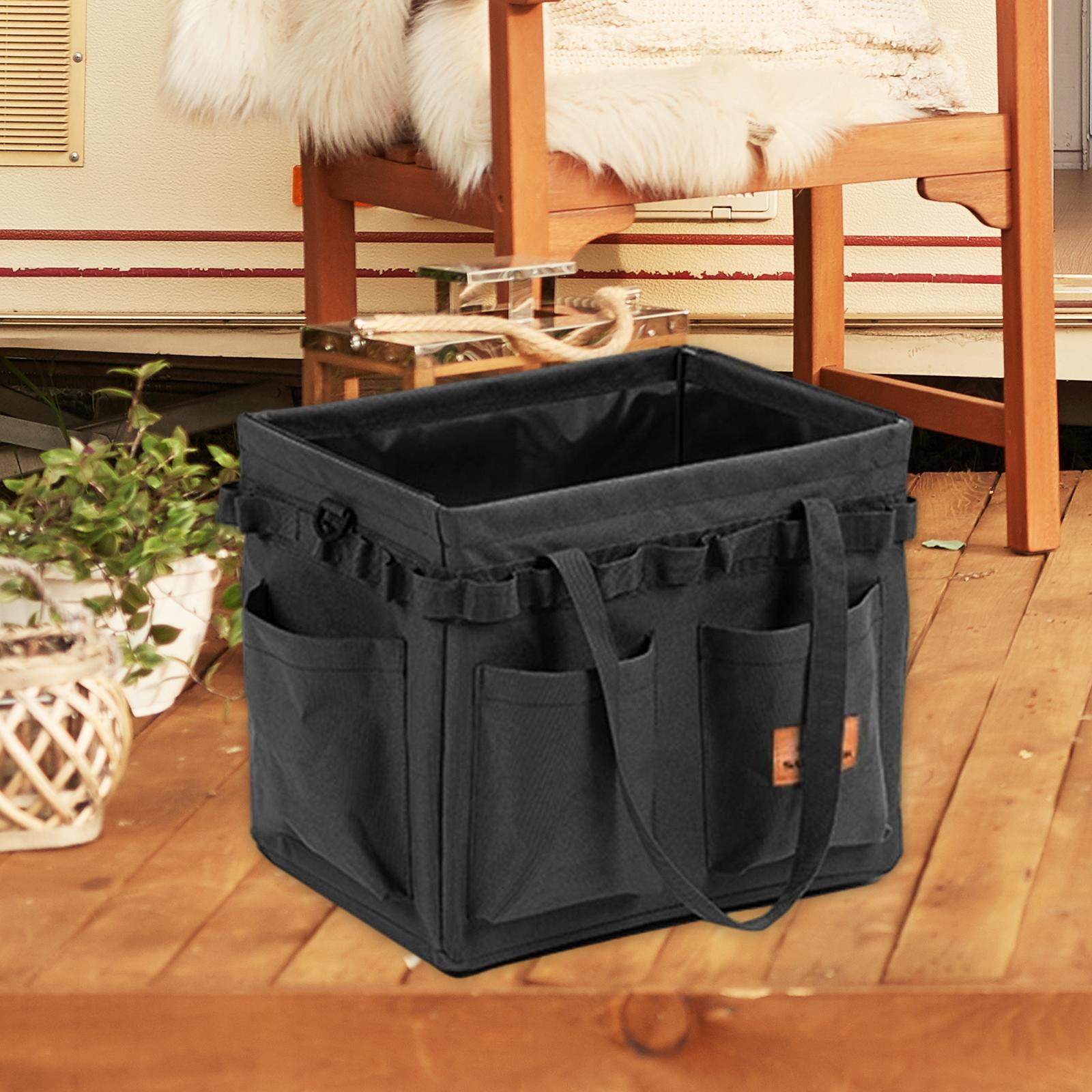Foldable Camping Storage Bag Tool Organizer with Carry Handles Utility Tote for Groceries