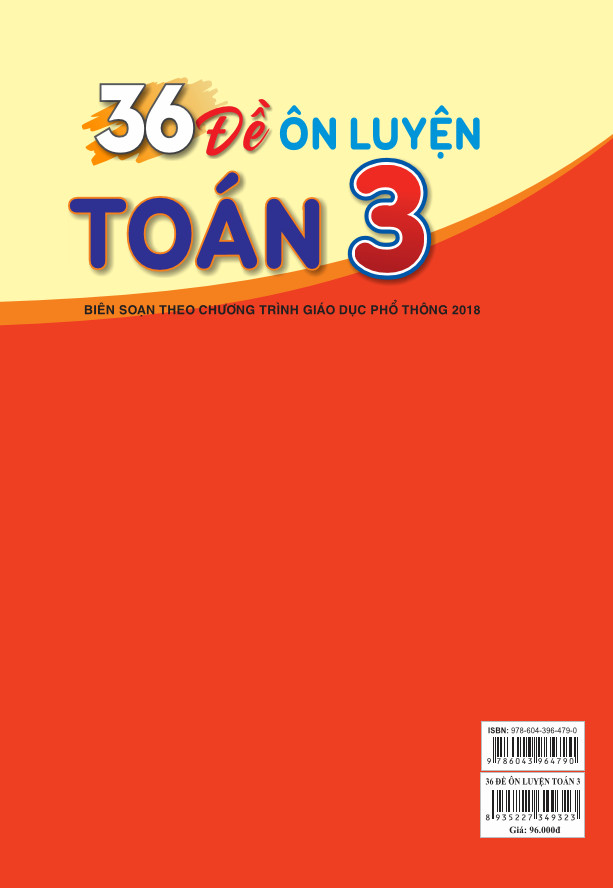 Sách - 36 Đề ôn luyện Toán 3 - Biên soạn theo CT GDPT mới - ndbooks