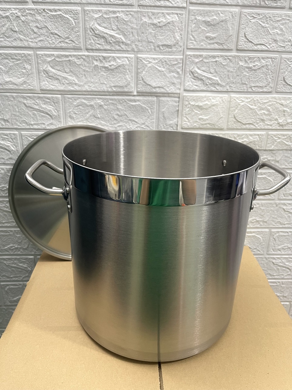 Nồi Inox 2 Quai Cao Cấp 3 Đáy _ Dung Tích: 20Lít _