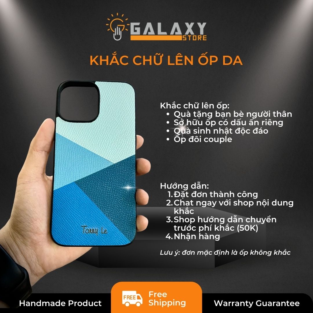 Ốp Lưng Da Thủ Công Cao Cấp Galaxy GOD12 cho iPhone 14 Promax 13 Promax Đủ Các Dòng - Hàng Chính Hãng