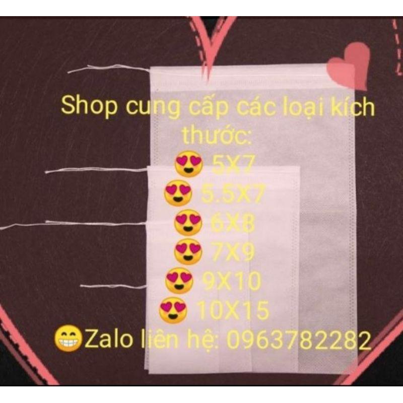 Set 100 TÚI LỌC CÓ DÂY BUỘC KÍCH THƯỚC 9X10 cm