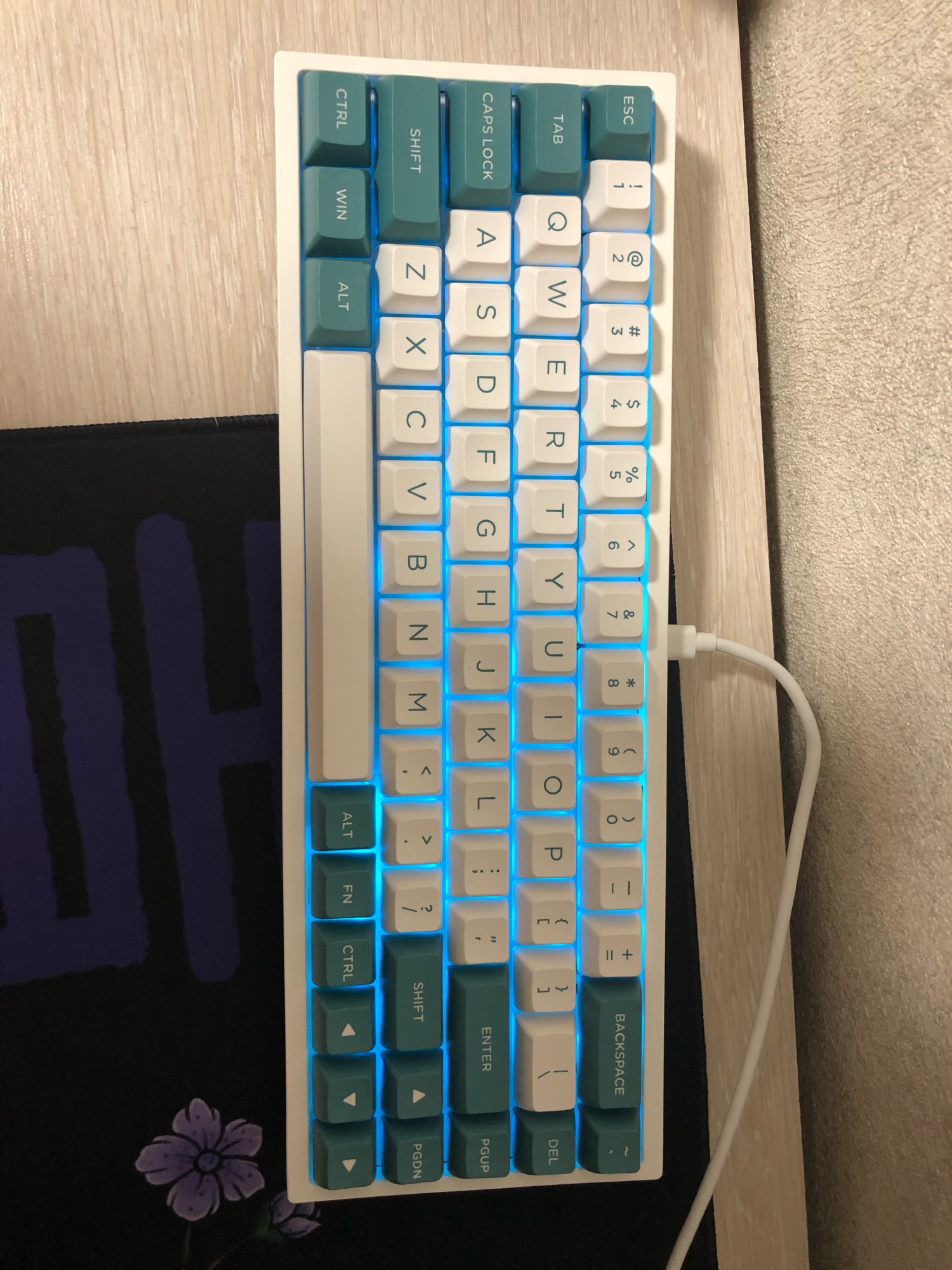 Bàn phím cơ FL-Esports FL680SAM (Night Black/Peach/Aqua Green/Purple/Banana) 3 mode - Hàng chính hãng