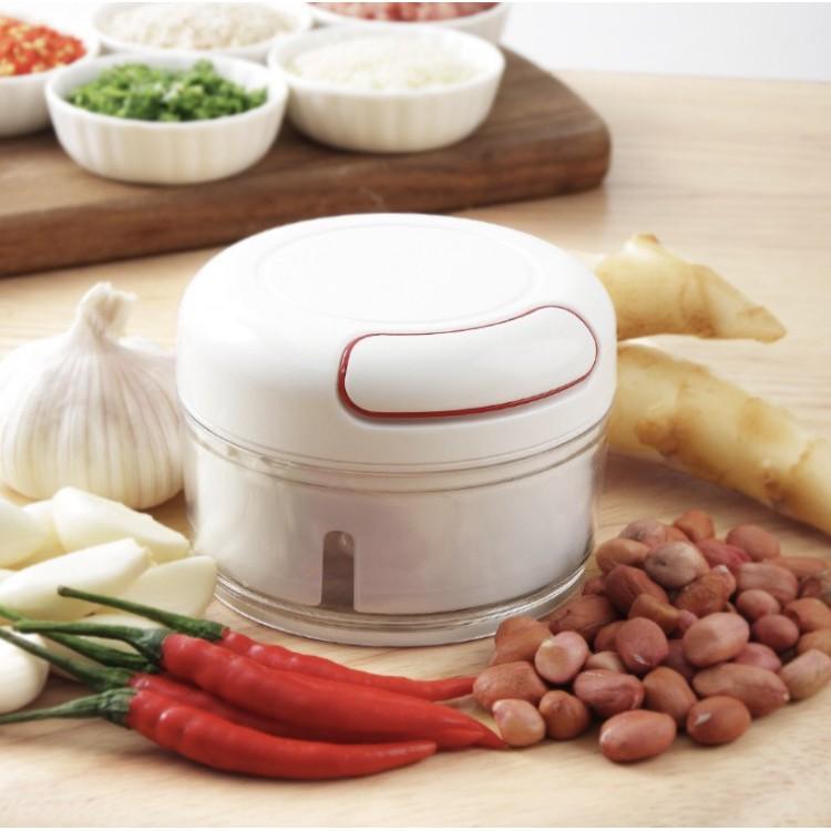 Máy Xay Tỏi Ớt Mini Cầm Tay Tiện Dụng Xay Tỏi Kéo Tay Siêu Nhanh Food Chopper