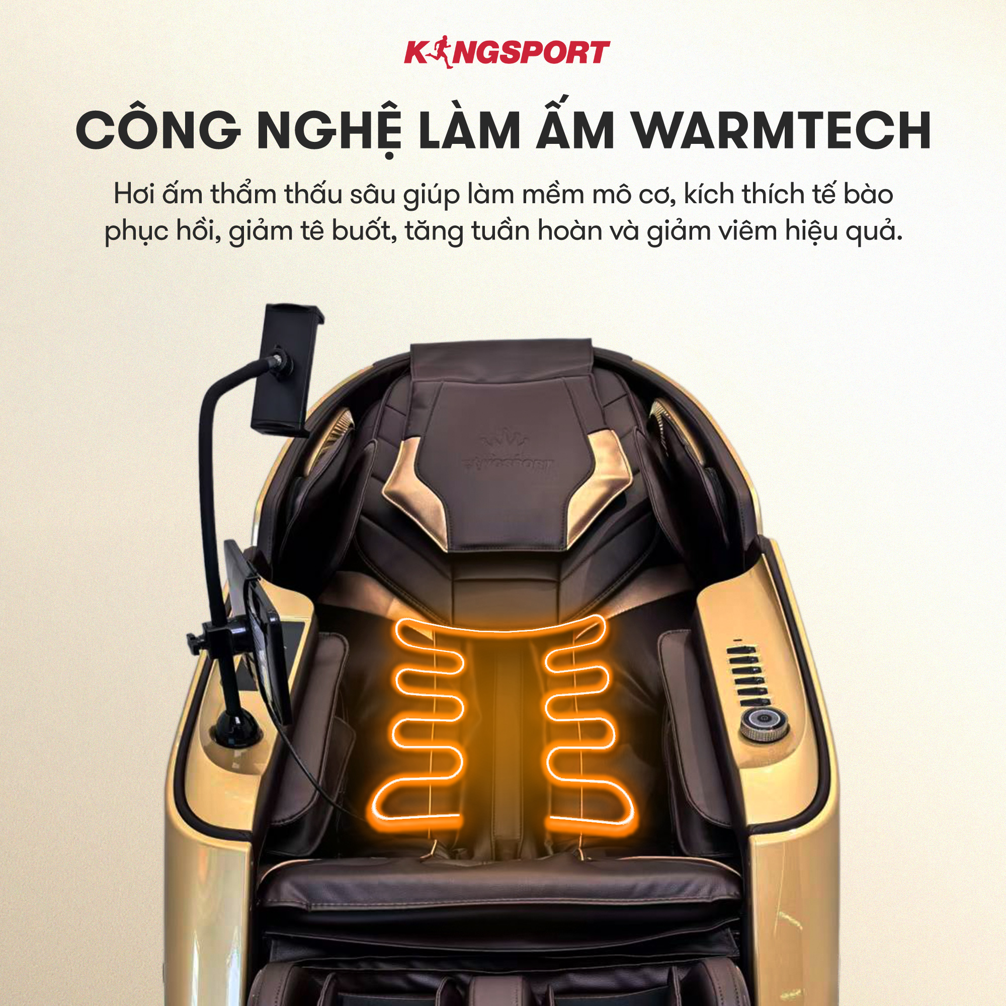 [Miễn phí lắp đặt] Ghế Massage KINGSPORT Standard G23 Sonic Công Nghệ Massage KingSonic với 12 Bài Massage Chuyên Nghiệp