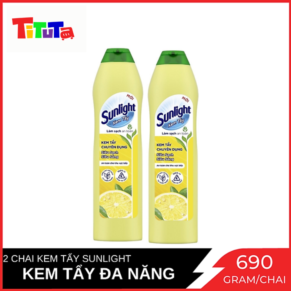 Combo 2 chai Kem Tẩy Đa Năng Sunlight Chai 690g x2