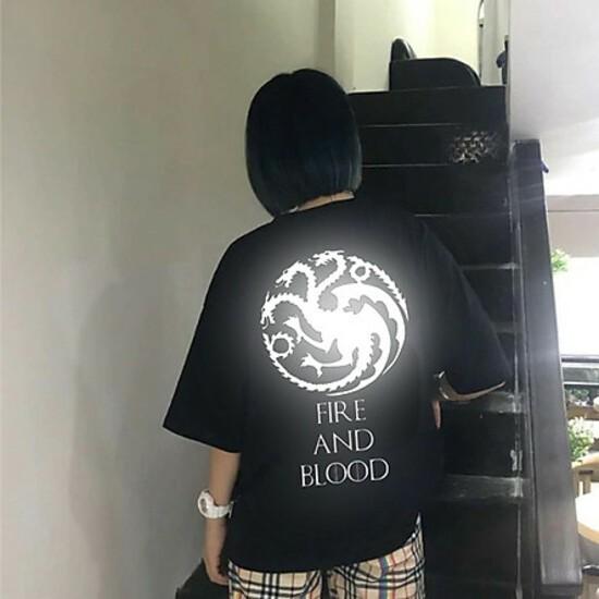 Áo Thun Phản Quang Nam- Nữ In hình RỒNG 3 ĐẦU , áo chất, đi đêm, đi phượt bao ngầu, nhìn đã mắt