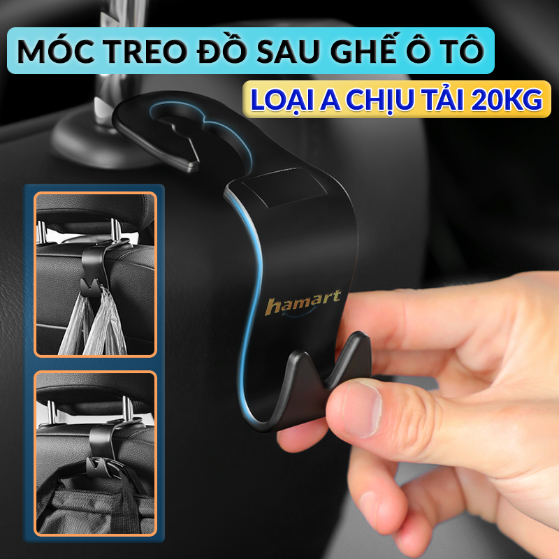 Móc Treo Đồ Sau Ghế Ô Tô Hamart Loại A Gài Túi Cặp Xách Chai Nước Gọn Gàng Đa Năng Phụ Kiện Tiện Lợi