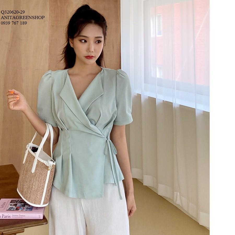 Q320620 ÁO KIỂU NỮ ĐẮP CHÉO