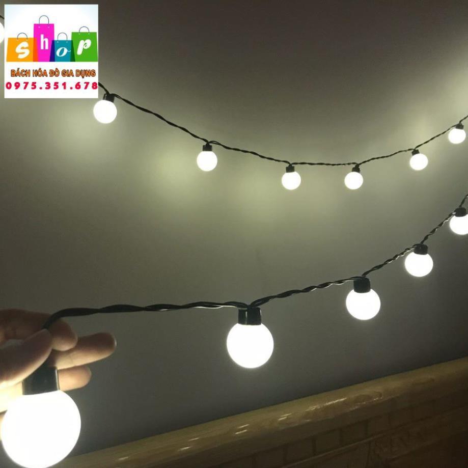 Đèn Trang Trí Cherry Ball Treo Ngoài Trời Dây Đen sáng nhiều màu