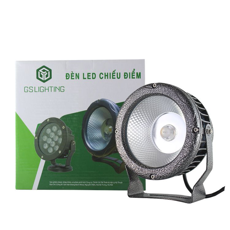 Đèn LED Chiếu Điểm COB GS lighting, Đèn LED Chiếu Điểm Ngoài Trời - Vàng