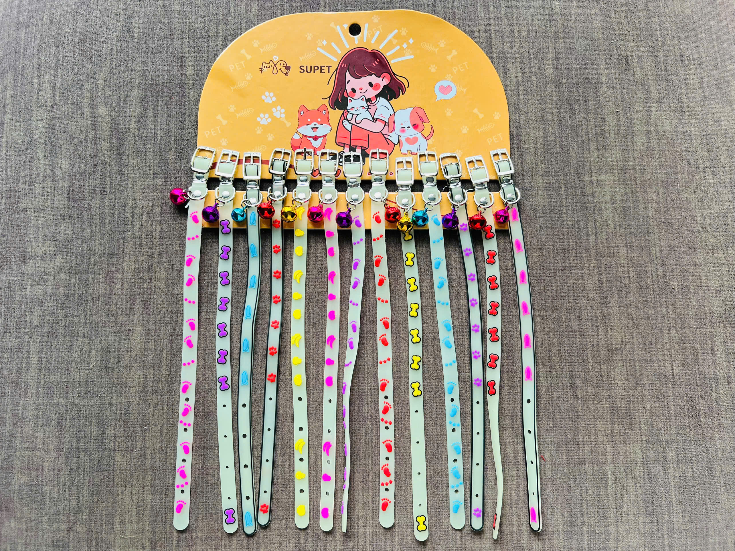 VÒNG CỔ PHÁT QUANG DỄ THƯƠNG SIZE 16-24CM CHO THÚ CƯNG CHÓ MÈO