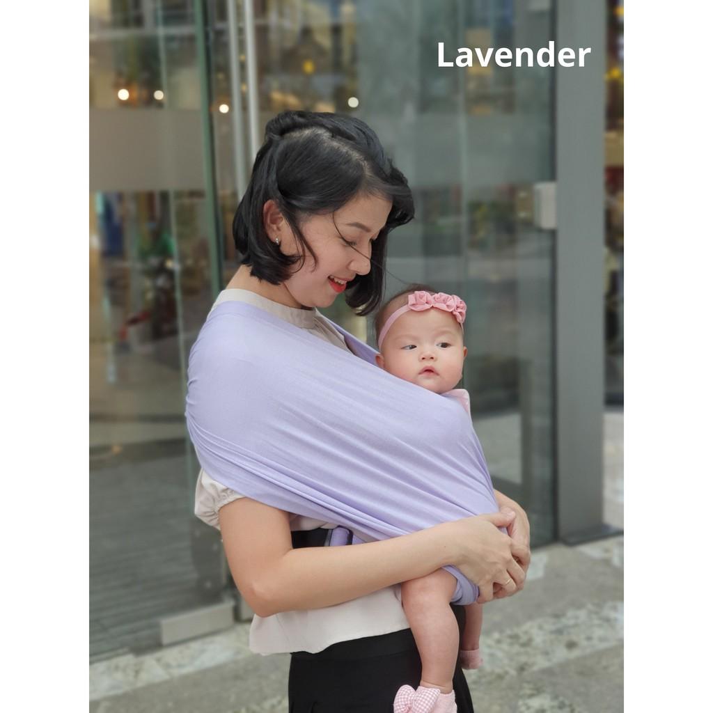 Địu Vải EmBé Sling Dòng Flex Và Flex Plus Màu Lavender Cho Bé Từ 0 Đến 24 Tháng Tuổi